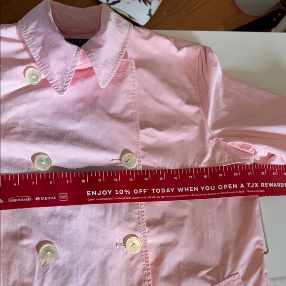 Like new! Ralph Lauren Double-breasted fully lined pink raincoat, size L - Picture 14 of 16